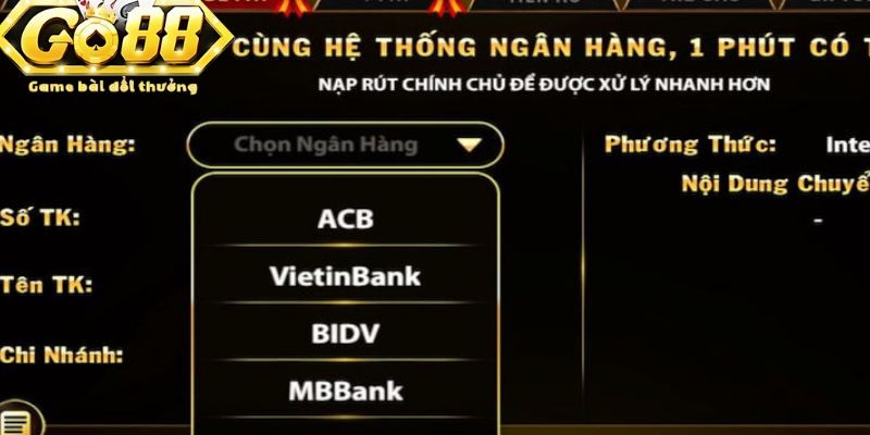 Một số lưu ý khi nạp tiền Go88 hiệu quả